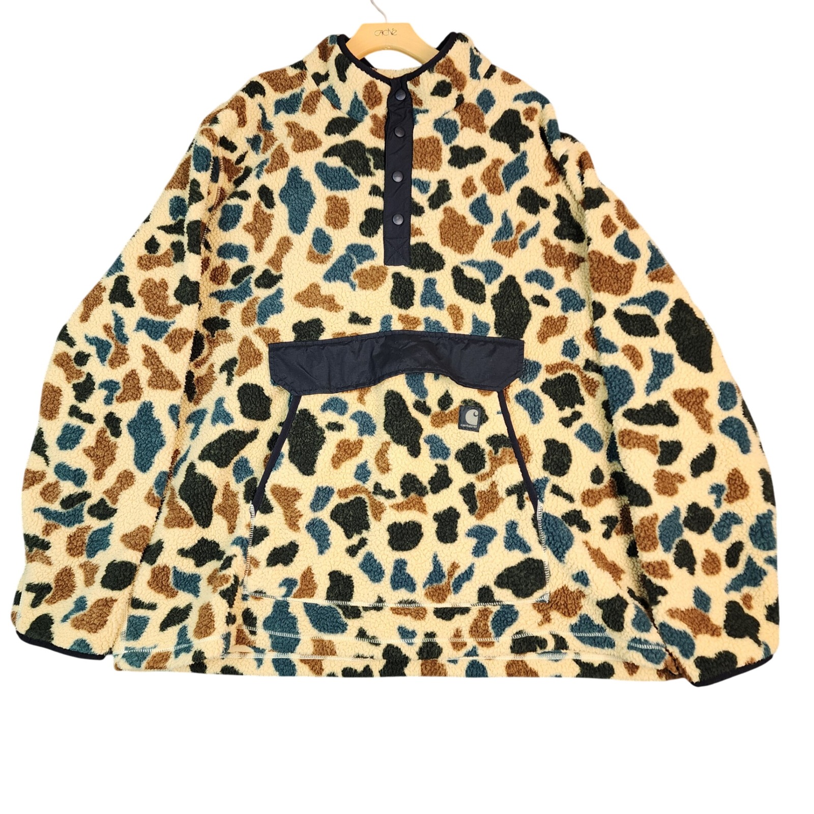 Carhartt Mens 3xl Tall Relaxed Fit Camo Fleece Pullover Oj4991-M Multi Color